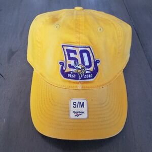 NEW Minnesota Vikings Hat Cap Mens S/M Fitted Yellow Purple NFL Football Adult *